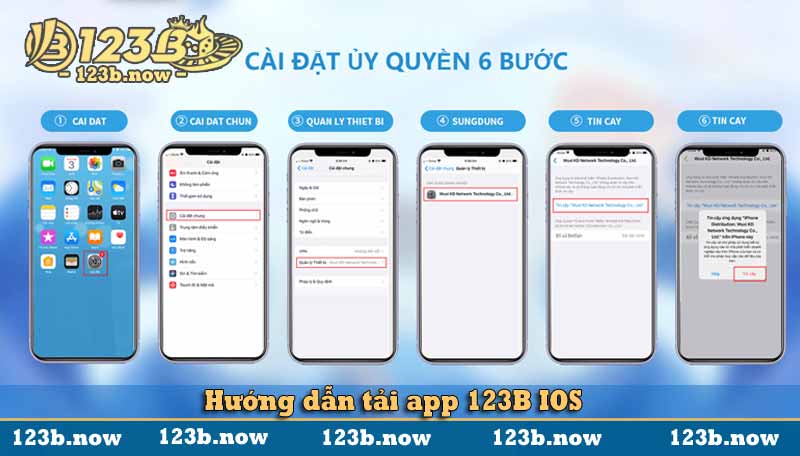 Hướng dẫn tải app 123B IOS